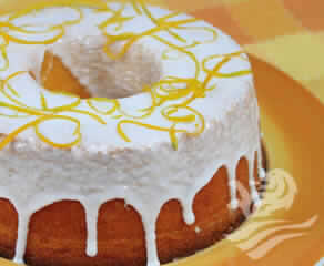 Cake Laranja Com Glacê De Limão
